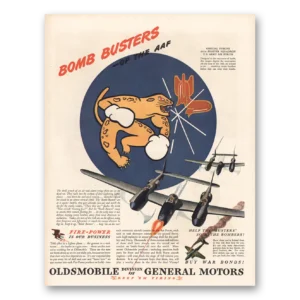1944 Oldsmobile Print Ad | Bomb Busters Of The Aaf