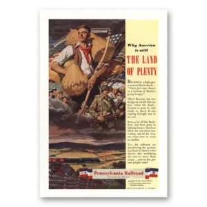 1944 Pennsylvania Railroad Print Ad | Land Plenty