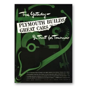 1944 Plymouth Print Ad | True Yesterday
