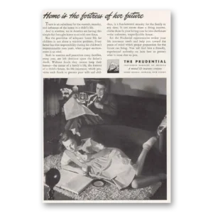 1944 Prudential Insurance Print Ad | Home Fortress