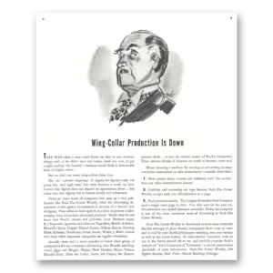 1944 Puck the Comic Weekly Print Ad | Wing Collar