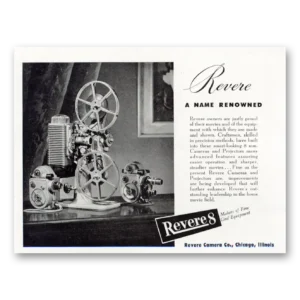 1944 Revere Camera Print Ad | Name Renowned