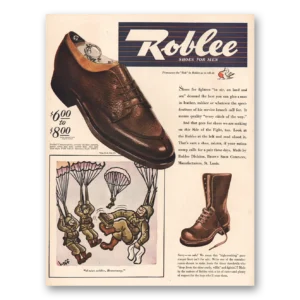 1944 Roblee Shoes Print Ad | Fighters
