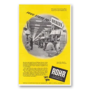 1944 Rohr Aircraft Print Ad | Steps To Berlin