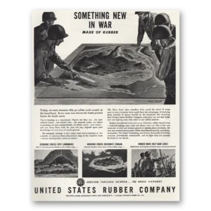 1944 United States Rubber Print Ad | New War