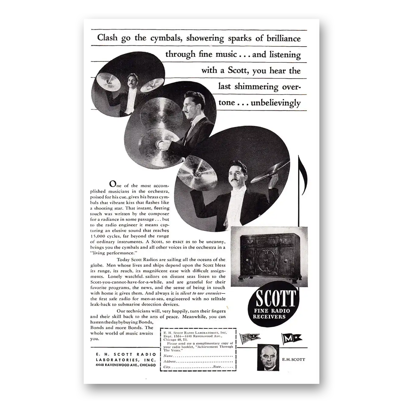 1944 Scott Radio Print Ad | Clash Go Symbols