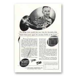 1944 Scott Radio Print Ad | Sweet Sounds