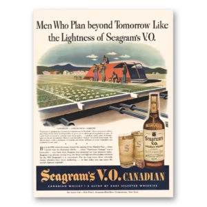 1944 Seagrams Print Ad | Men Who Plan