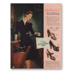 1944 Selby Shoe Print Ad | School Teacher