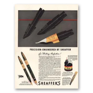 1944 Sheaffer Pen Print Ad | Precision Engineered