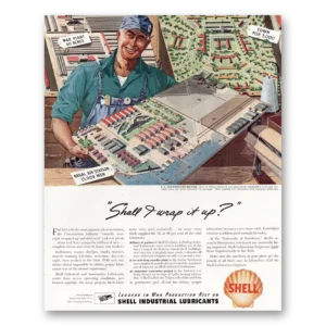 1944 Shell Lubricants Print Ad | Naval Air Station