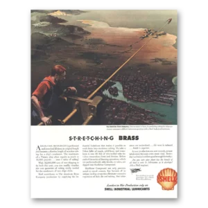 1944 Shell Lubricants Print Ad | Stretching Brass