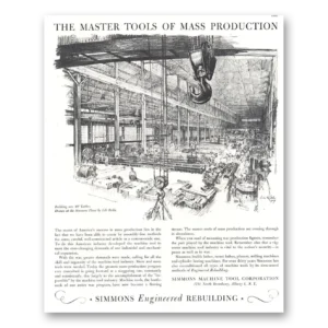 1944 Simmons Machine Tool Print Ad | Master Tools