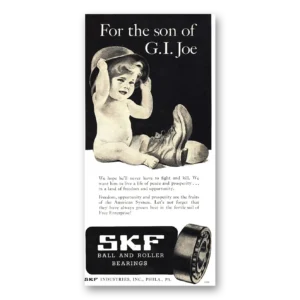 1944 SKF Ball and Roller Bearings Print Ad | Gi Joe