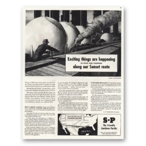1944 Southern Pacific Print Ad | Sunset Route