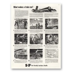 1944 Southern Pacific Print Ad | Train Run