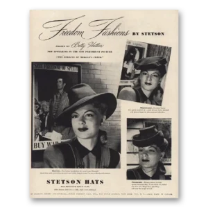 1944 Stetson Hats Print Ad | Stetson