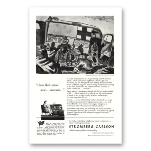 1944 Stromberg Carlson Radios Print Ad | Hear Voices
