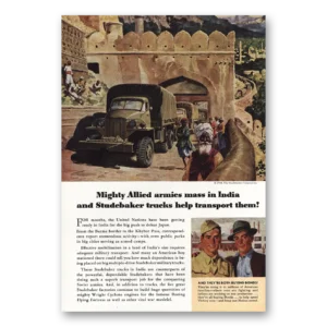 1944 Studebaker Print Ad | Allied Armies