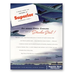 1944 Superior Steel Print Ad | Sky Borne