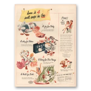 1944 Swan Soap Print Ad | Swant Soap