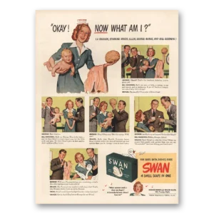 1944 Swan Soap Print Ad | Now What Am I