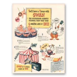 1944 Swan Soap Print Ad | Stupendous Gigantic