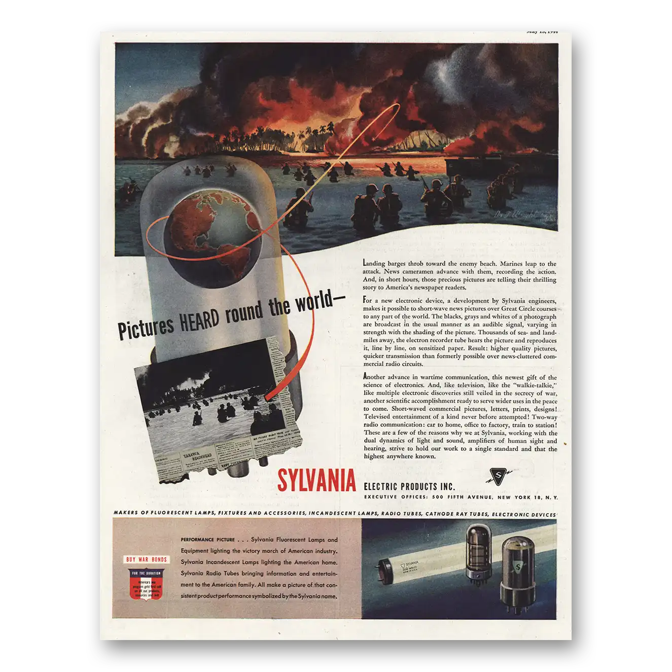 1944 Sylvania Electric Products Print Ad | Pictures Heard