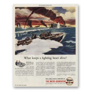 1944 Tide Water Associated Print Ad | Fighting Heart