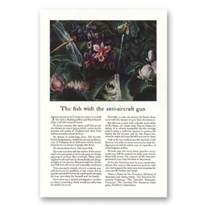1944 Travelers Insurance Print Ad | Fish Anti Aircraft