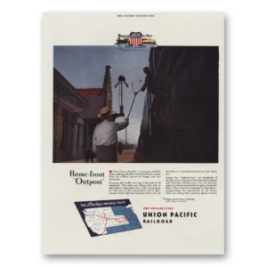 1944 Union Pacific Railroad Print Ad | Home Front