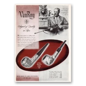1944 VanRoy Pipes Print Ad | Casual Smoker