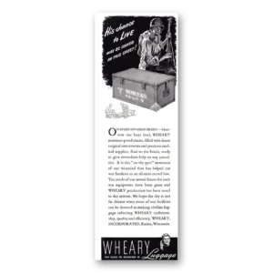 1944 Wheary Luggage Print Ad | His Change
