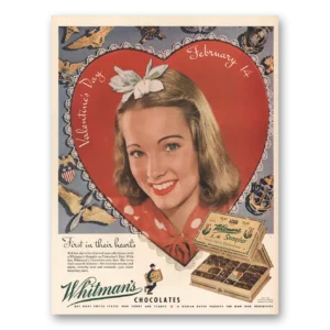 1944 Whitmans Chocolates Print Ad | Whitmans Chocolates
