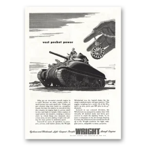1944 Wright Aircraft Engines Print Ad | Vest Pocket