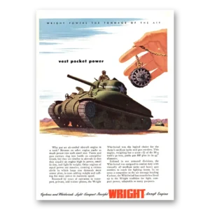1944 Wright Aircraft Engines Print Ad | Vest Pocket