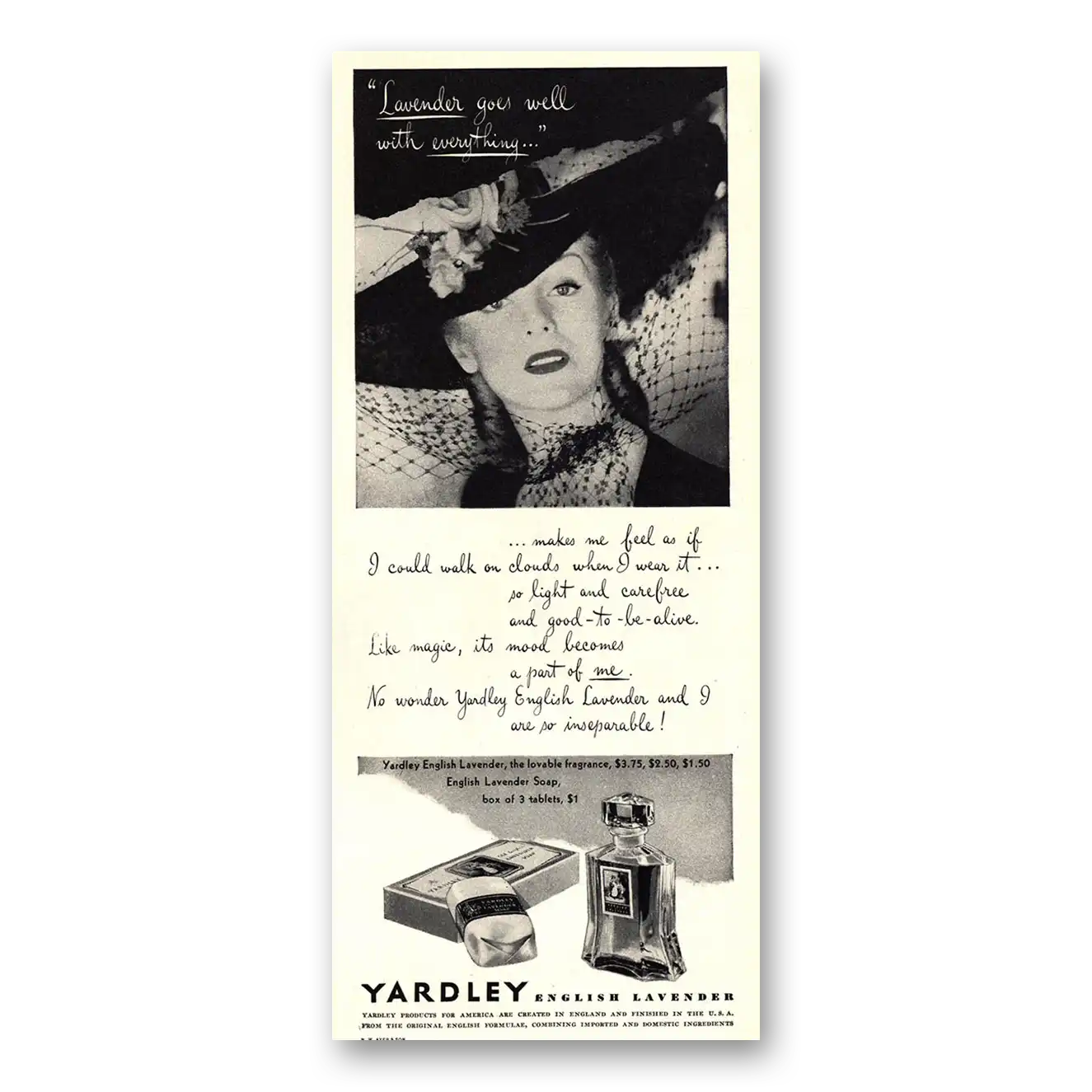 1944 English Lavender Print Ad | Lavender