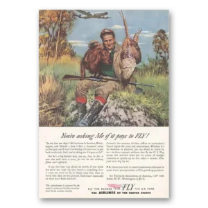 1945 Air Transport Association Print Ad | Pays To Fly