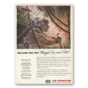 1945 Air Reduction Airco Print Ad | Flame That Cuts