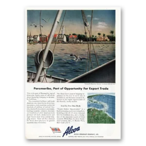 1945 Alcoa Print Ad | Paramaribo Port