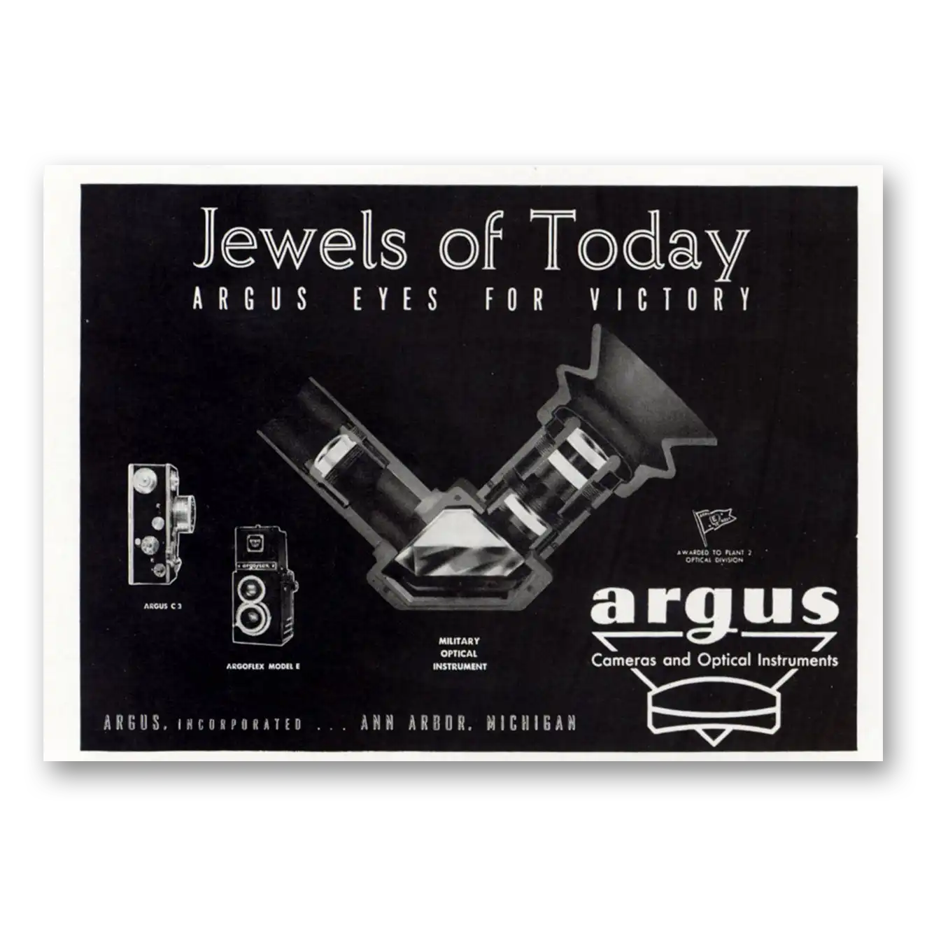 1945 Argus Print Ad | Eyes Victory