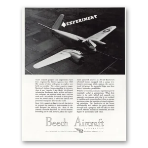 1945 Beechcraft Print Ad | Engineers