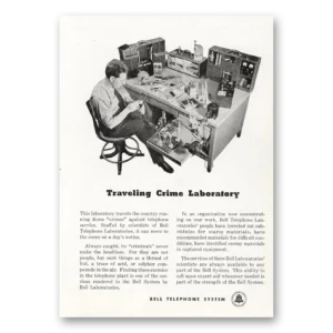 1945 Bell Telephone Print Ad | Crime Laboratory