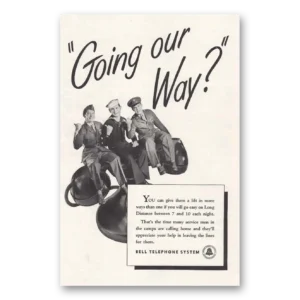 1945 Bell Telephone Print Ad | Going Our Way