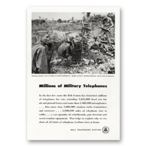 1945 Bell Telephone Print Ad | Military Telephones