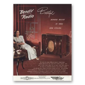 1945 Bendix Radio Print Ad | Beautiful Beyond Belief