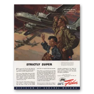 1945 Body by Fisher Print Ad | Strictly Super
