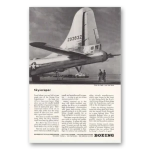 1945 Boeing Flying Fortress Print Ad | Skyscraper Tail