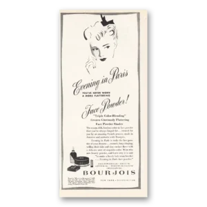 1945 Evening In Paris Perfume Print Ad | Face Powder