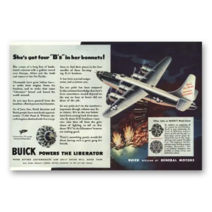 1945 Buick Aviation Print Ad | Got Four Bs